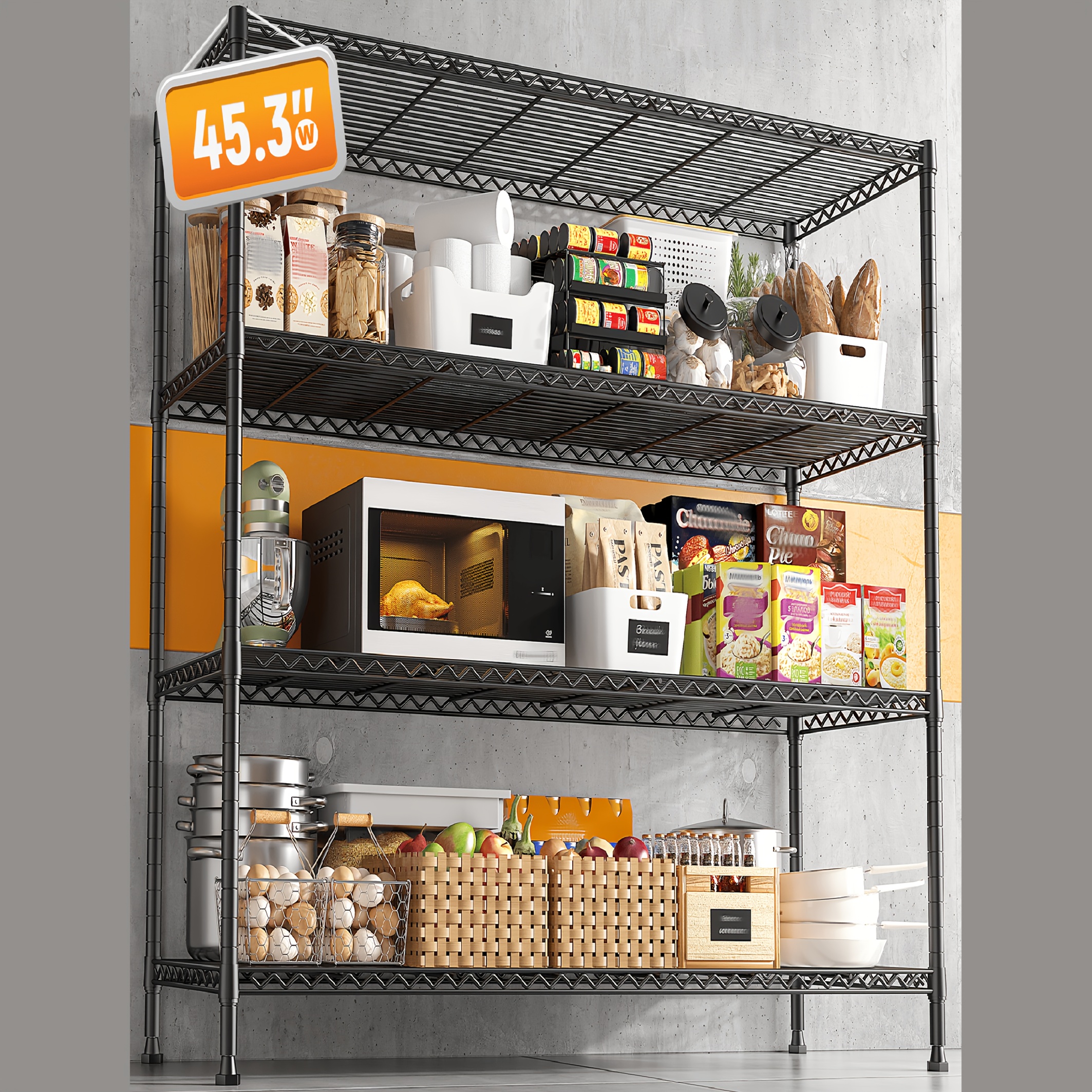 Commercial Kitchen On Wheels - REIBII 60W''x65.5''Hx18''D& 45.3''W*63''H*17.7