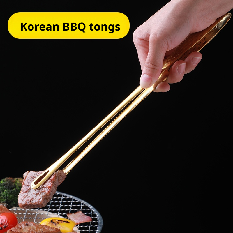 Commercial Kitchen Cooking - Stainless Steel BBQ Grill Tongs -