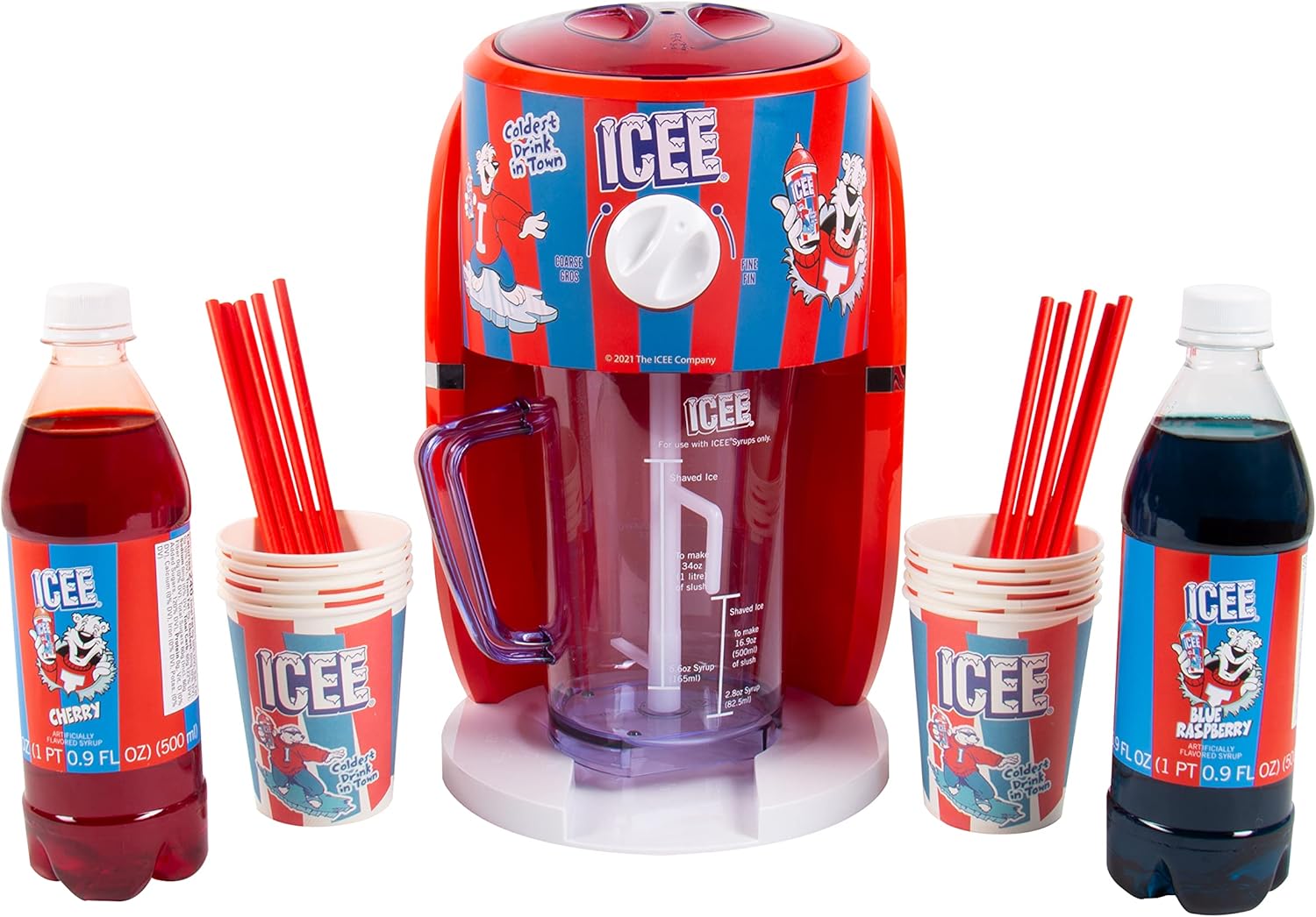 Slushy Machine - ICEE Slushie Snow Cone Machine Bundle.