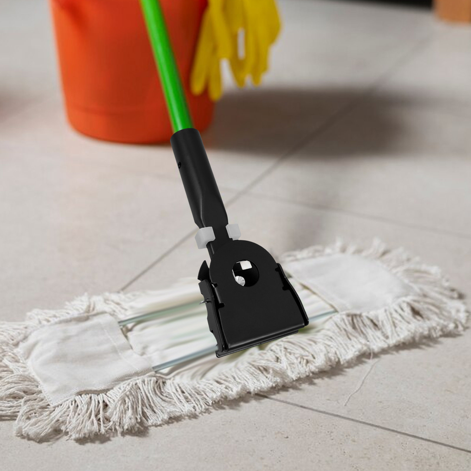 Commercial Kitchen Tile - 2Pcs Dust Mop Pusher Head Clamp