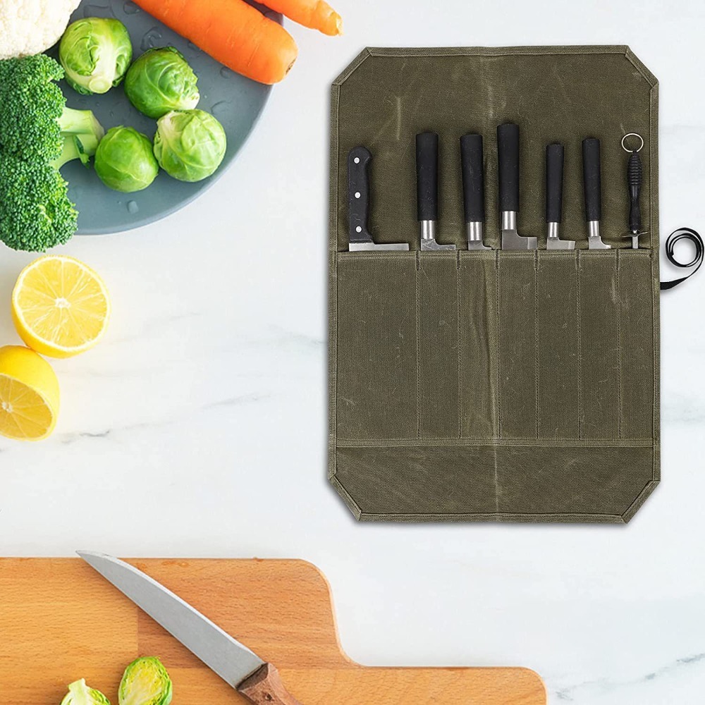Wet Wax Canvas Knife Storage B - Commercial Kitchen Knife Holder のレビューと価格