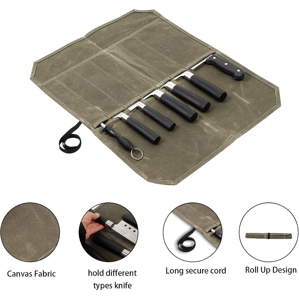 Wet Wax Canvas Knife Storage B - Commercial Kitchen Knife Holder のレビューと価格