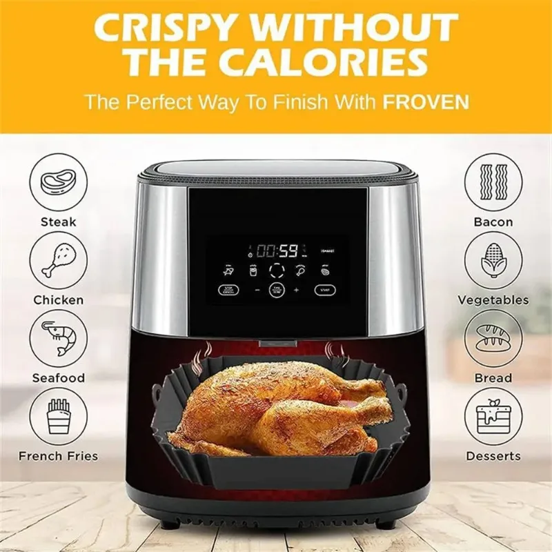 1pc silicone air fryer pot tra - Commercial Kitchen Cooking のレビューと価格