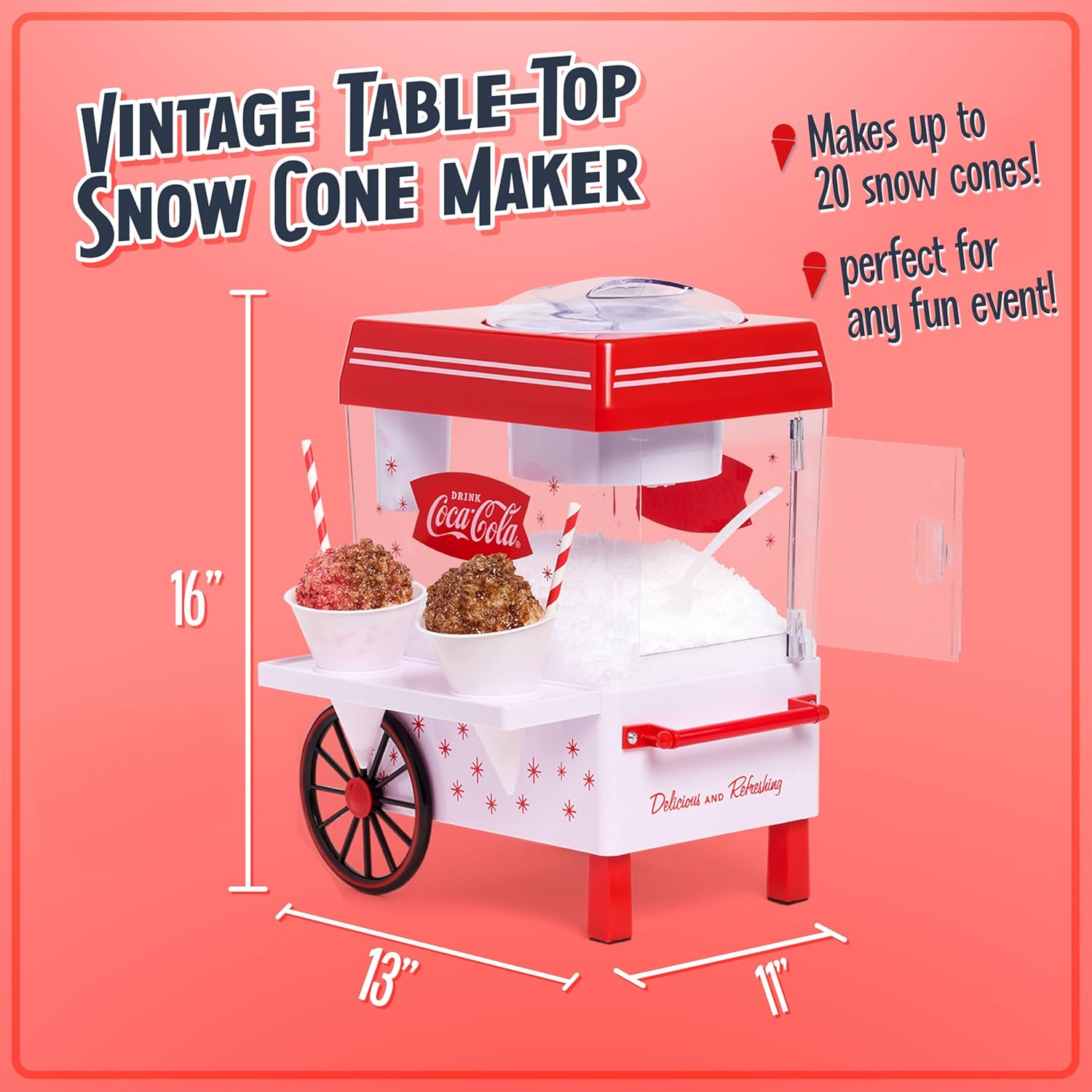 Coca-Cola Snow Cone Machine –  - Slushy Machine のレビューと価格