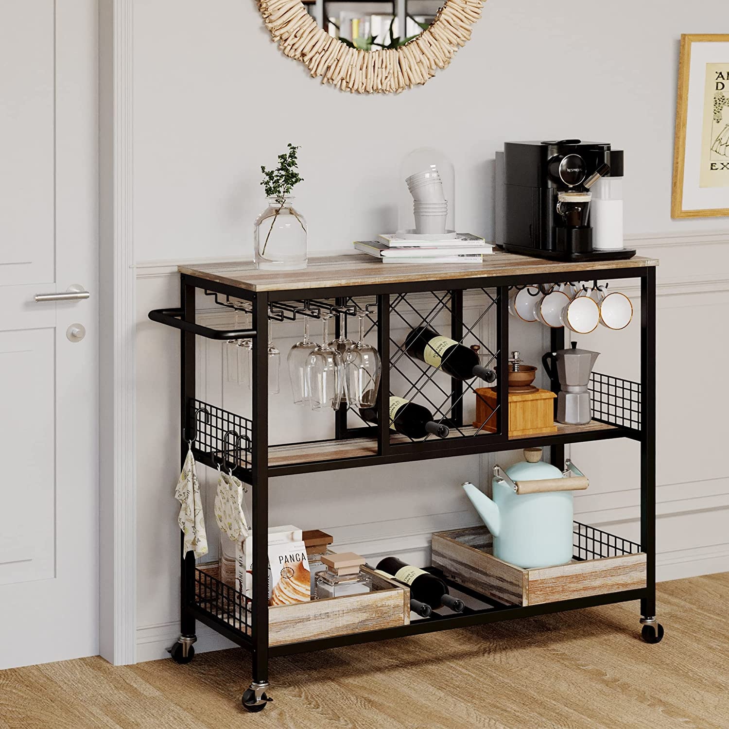 Wine Rack Table, Industrial Ba - Commercial Kitchen On Wheels のレビューと価格