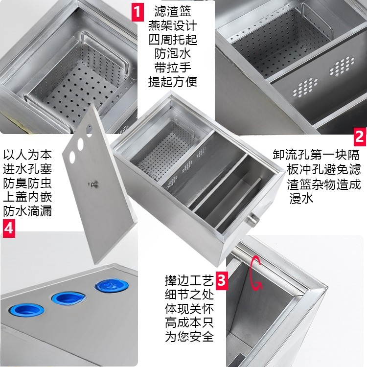 Stainless steel grease trap oi - Commercial Kitchen Water Filter のレビューと価格