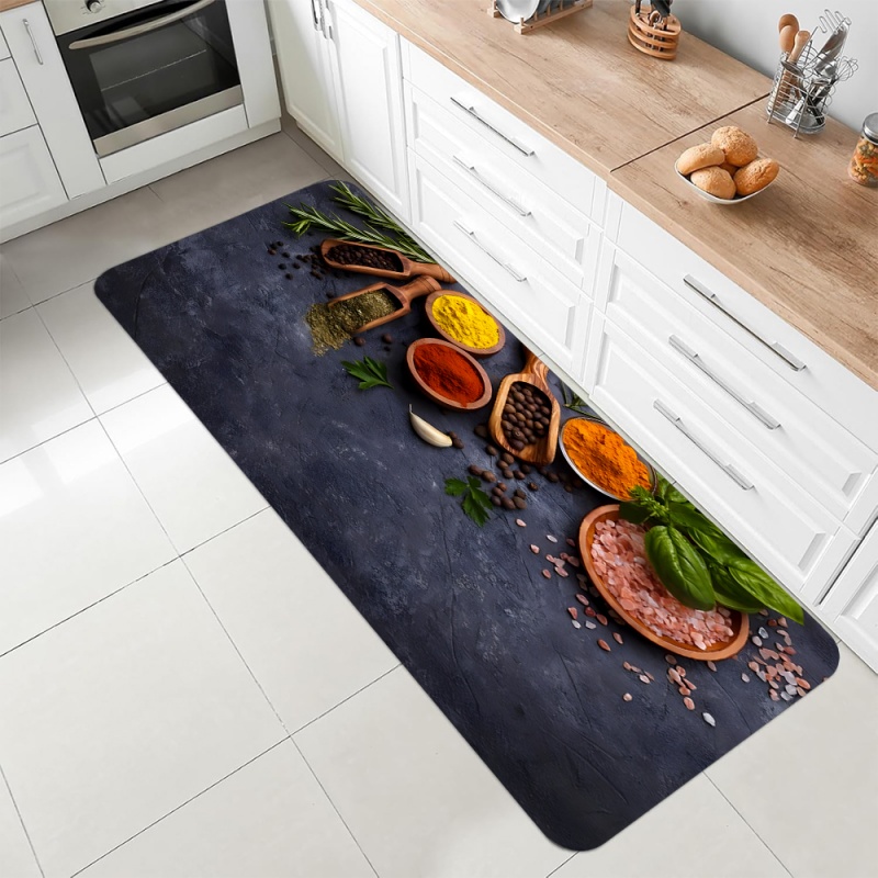 Kitchen Spice Herb Print Runne - Commercial Kitchen Mats Anti Fatigue のレビューと価格