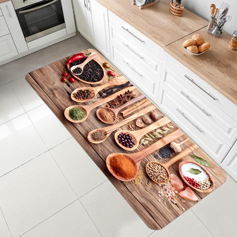 Kitchen Spice Herb Print Runne - Commercial Kitchen Mats Anti Fatigue のレビューと価格