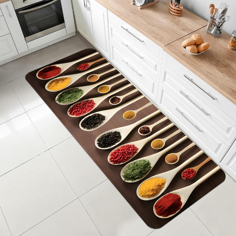 Kitchen Spice Herb Print Runne - Commercial Kitchen Mats Anti Fatigue のレビューと価格