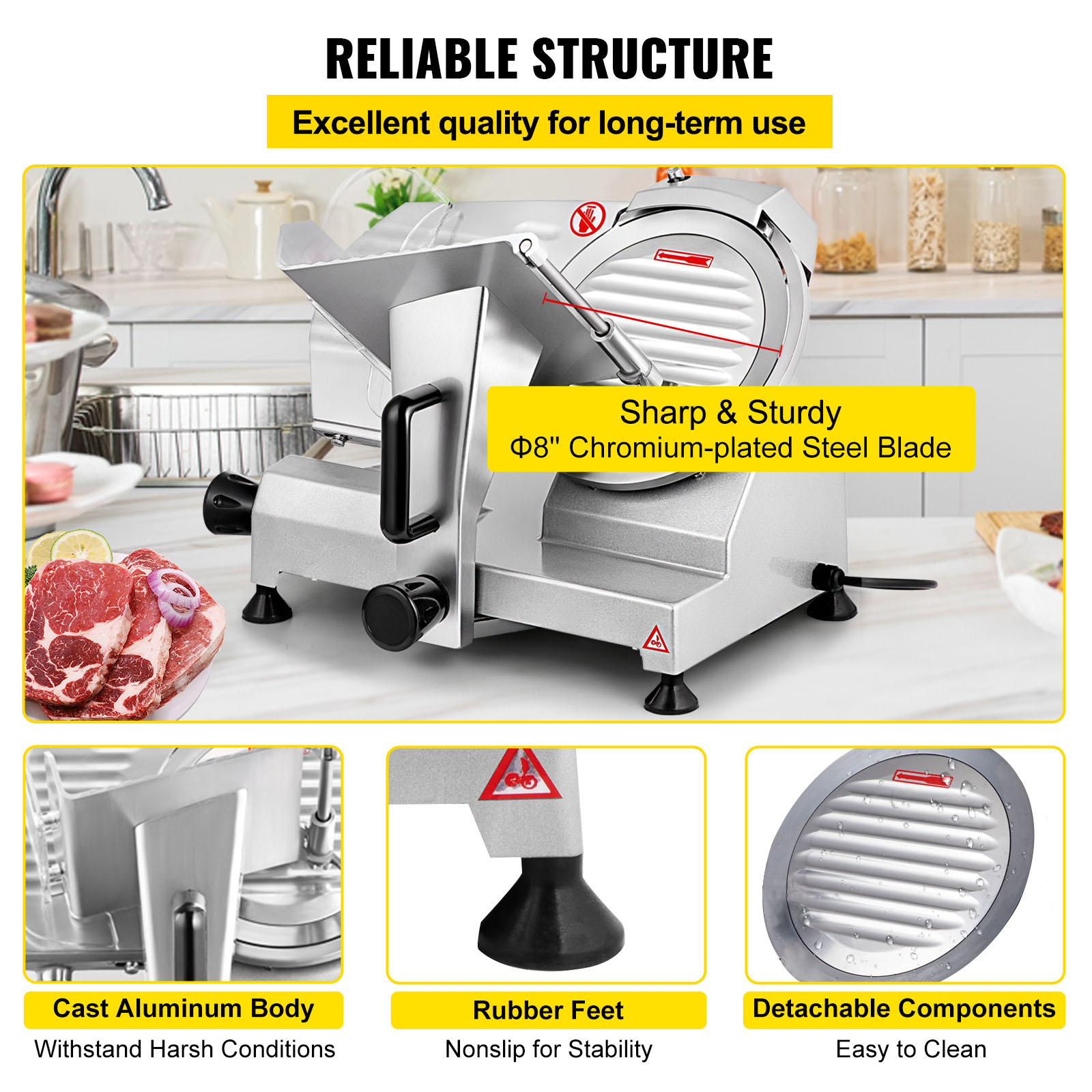 SucceBuy Meat Slicer 8/10inch  - Meat Slicer Machine のレビューと価格