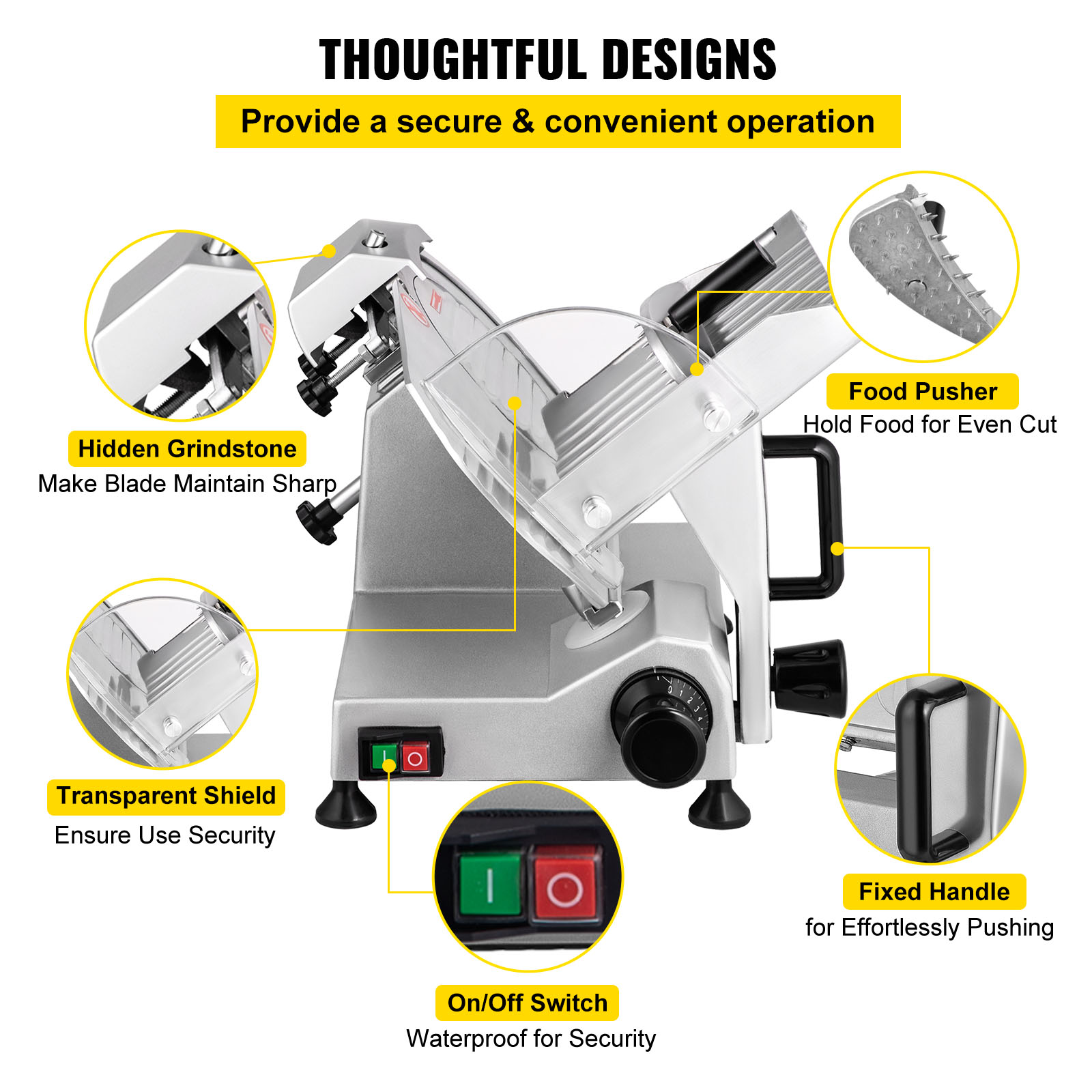 SucceBuy Meat Slicer 8/10inch  - Meat Slicer Machine のレビューと価格