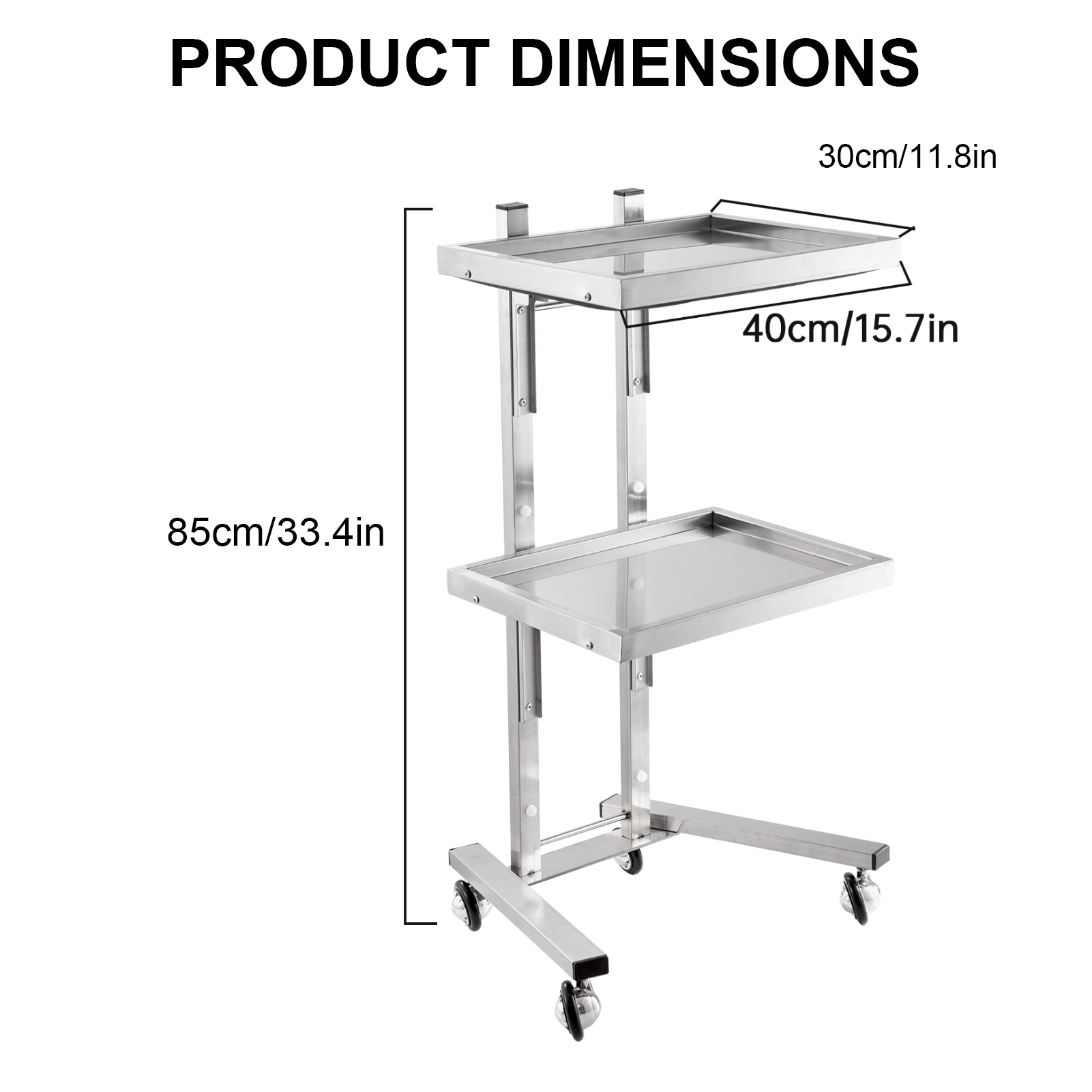 2 Tier Salon Rolling Cart | Ro - Commercial Kitchen On Wheels のレビューと価格