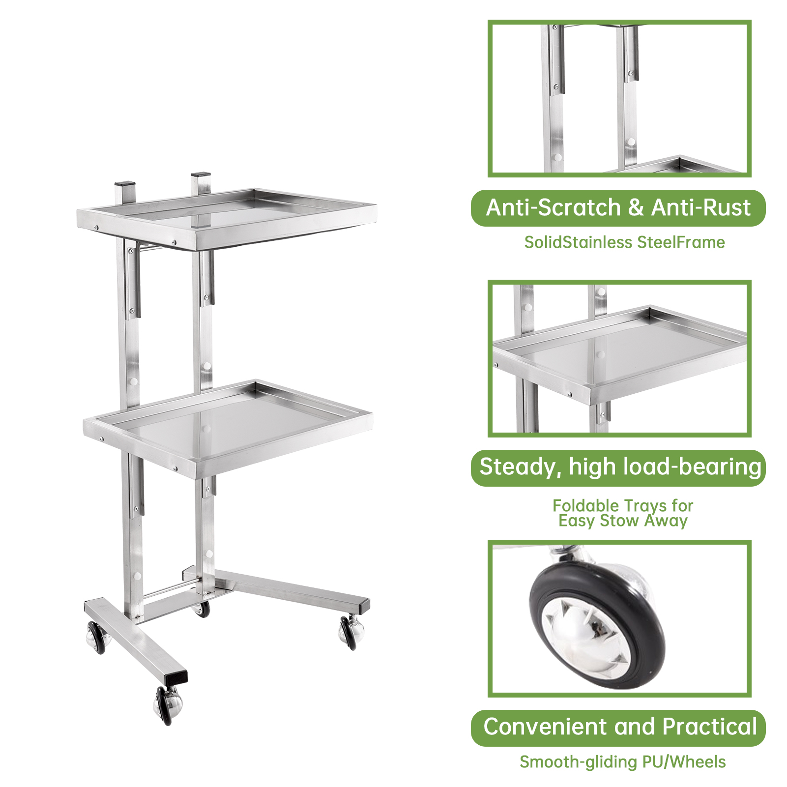 2 Tier Salon Rolling Cart | Ro - Commercial Kitchen On Wheels のレビューと価格