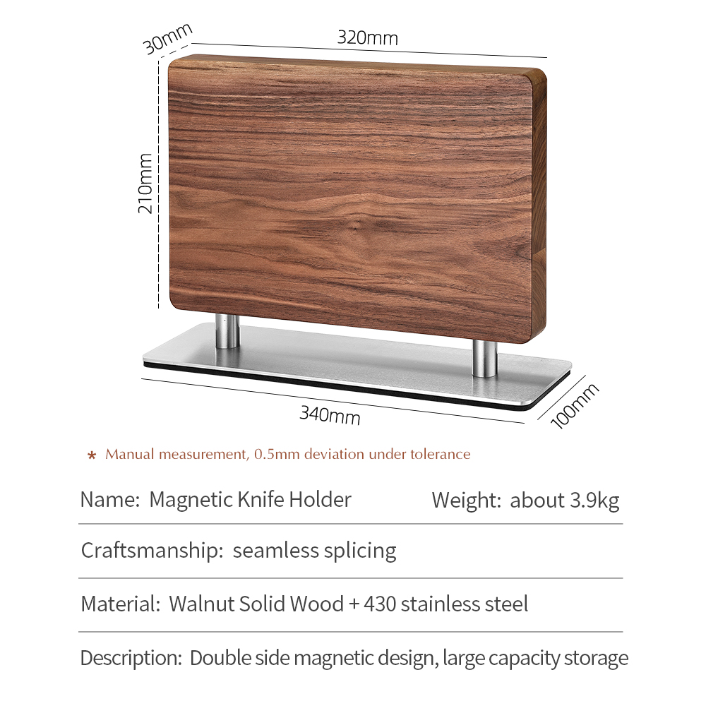 XINZUO Walnut Solid Wood+430 S - Commercial Kitchen Knife Holder のレビューと価格