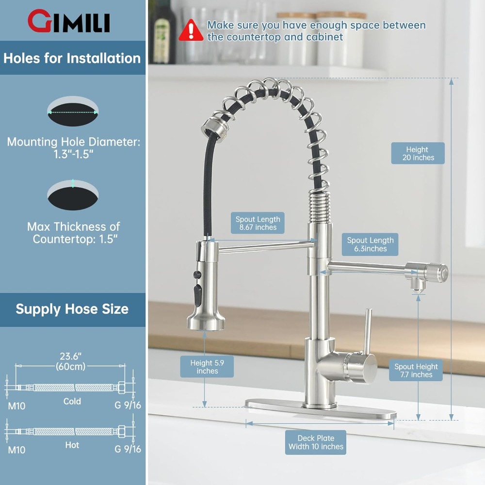 3-in-1 Pull-Down Kitchen Fauce - Commercial Kitchen Water Filter のレビューと価格