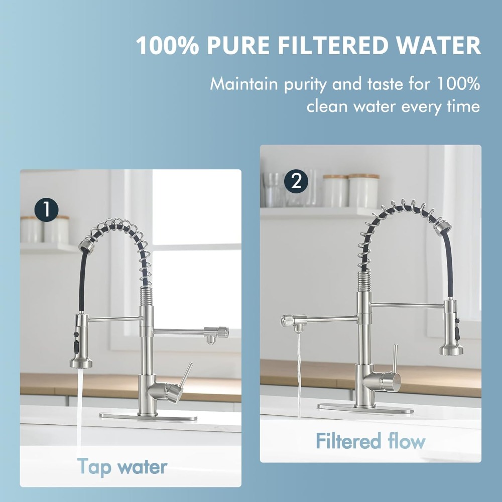 3-in-1 Pull-Down Kitchen Fauce - Commercial Kitchen Water Filter のレビューと価格