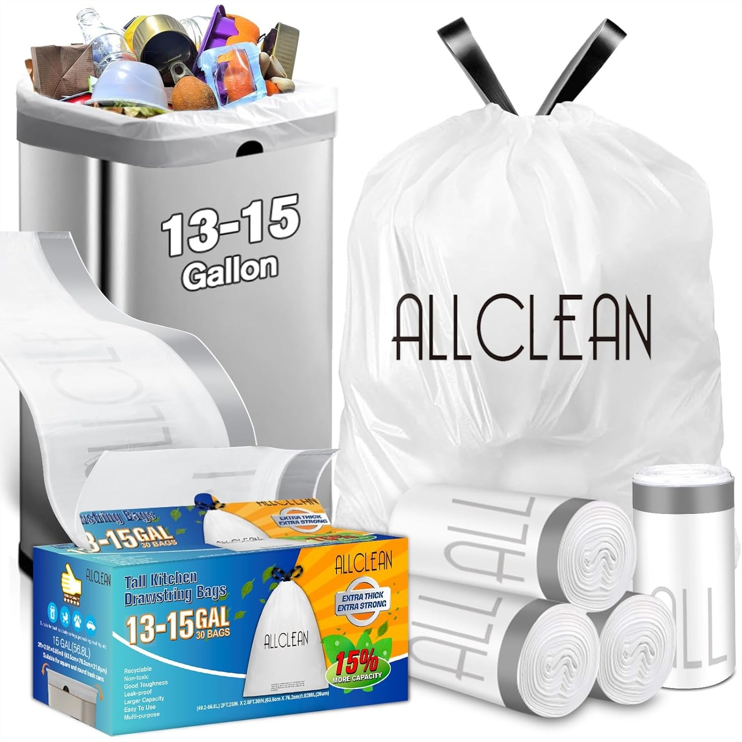Tall Kitchen Trash Bags 13-15  - Commercial Kitchen Images のレビューと価格