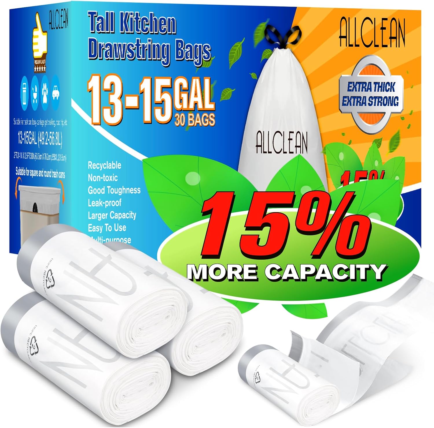 Tall Kitchen Trash Bags 13-15  - Commercial Kitchen Images のレビューと価格