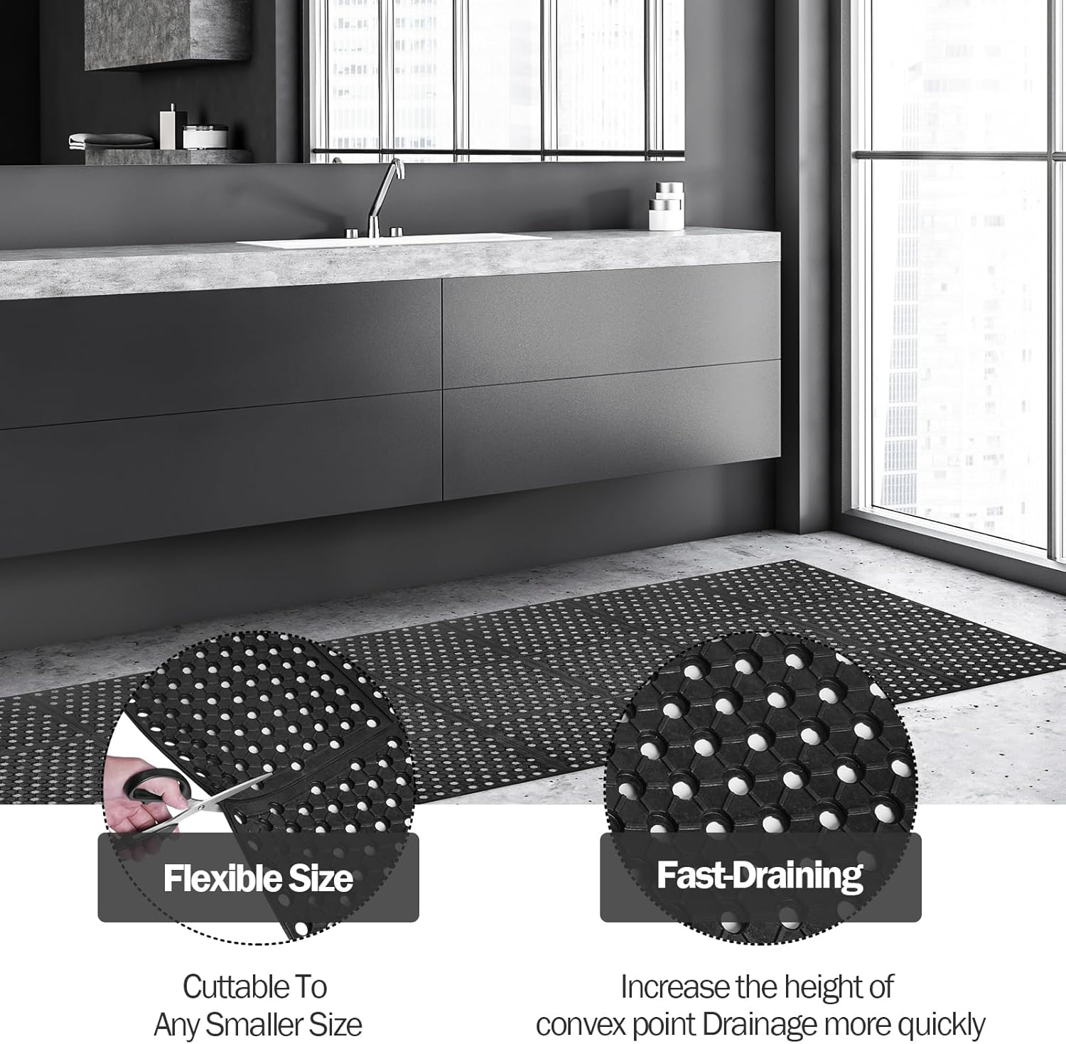 Anti-Fatigue Drainage Rubber M - Commercial Kitchen Mats Anti Fatigue のレビューと価格