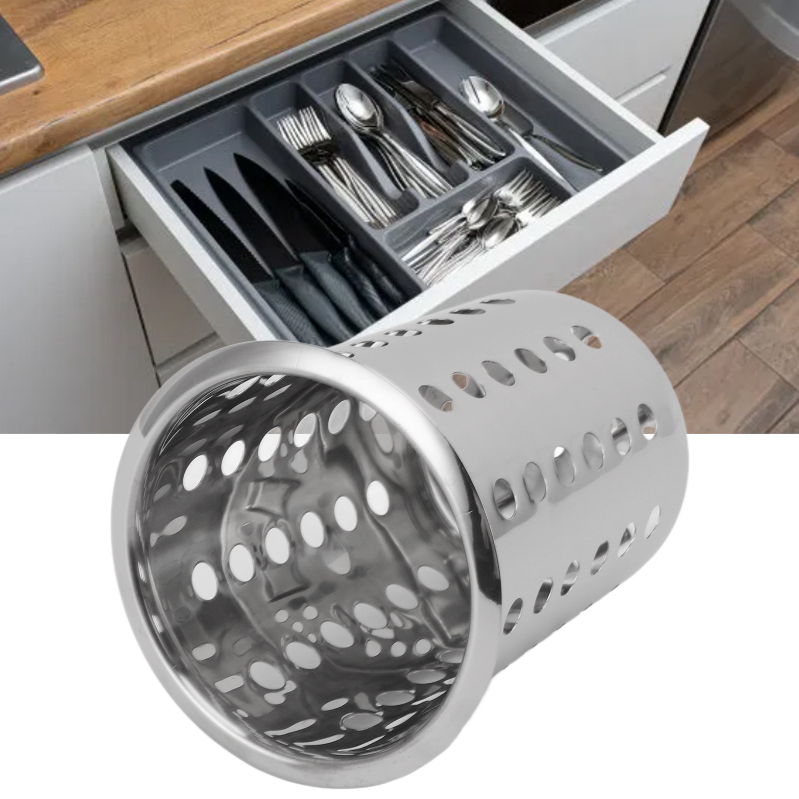 Stainless Steel Utensil Holder - Commercial Kitchen Knife Holder のレビューと価格