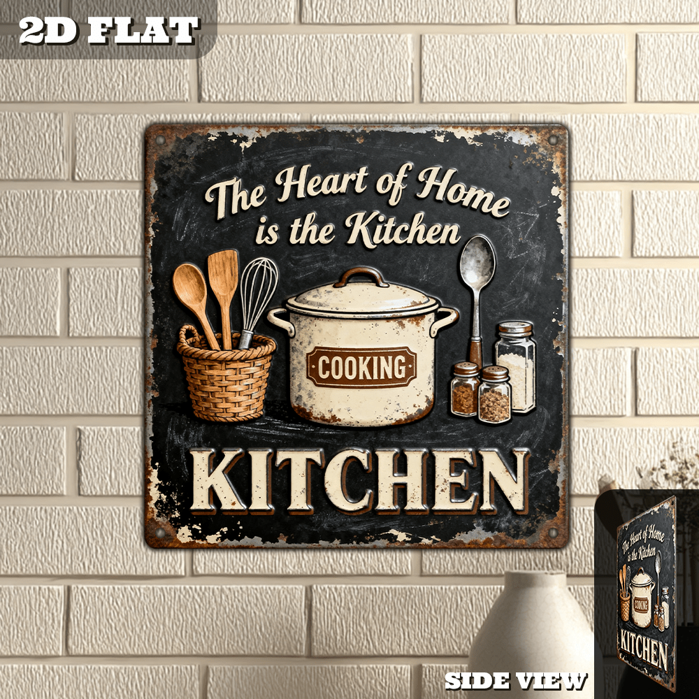 Vintage Metal Kitchen Wall Dec - Commercial Kitchen Cooking のレビューと価格