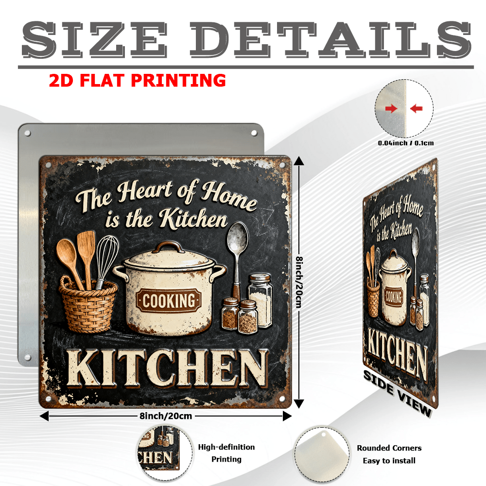 Vintage Metal Kitchen Wall Dec - Commercial Kitchen Cooking のレビューと価格