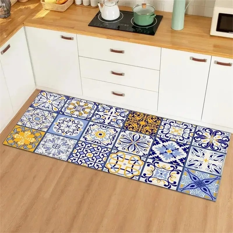 Blue Yellow Vintage Tile Colla - Commercial Kitchen Tile のレビューと価格