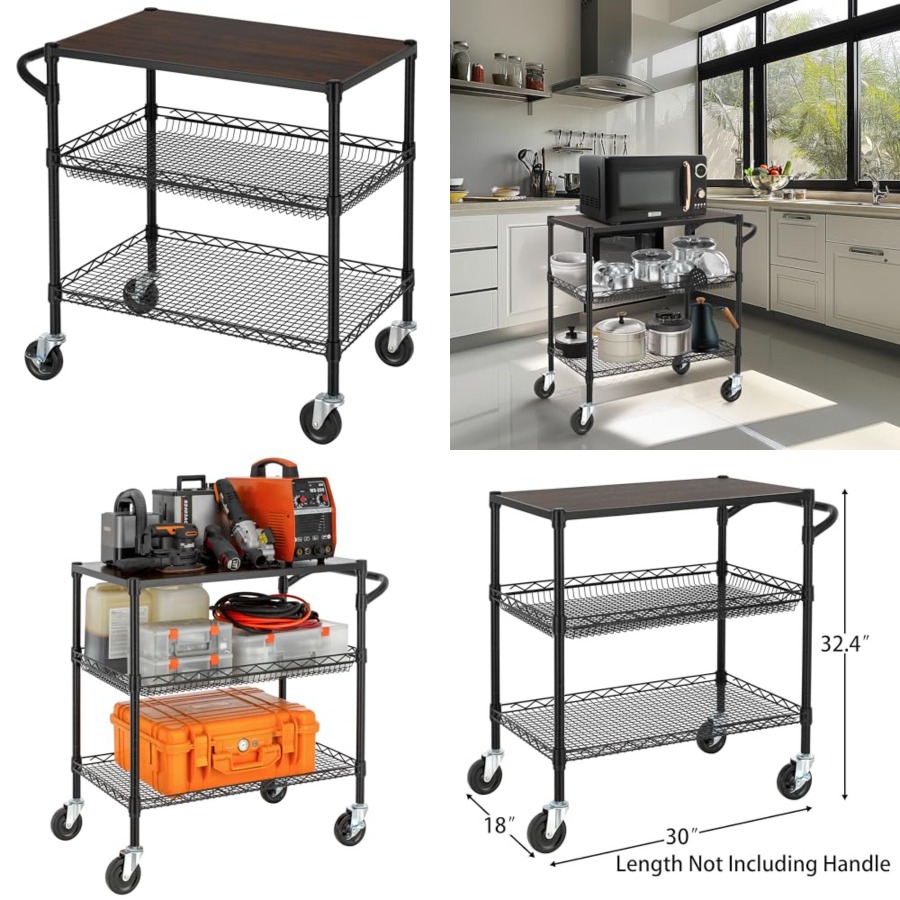 3 Tier Heavy Duty Commercial G - Commercial Kitchen On Wheels のレビューと価格