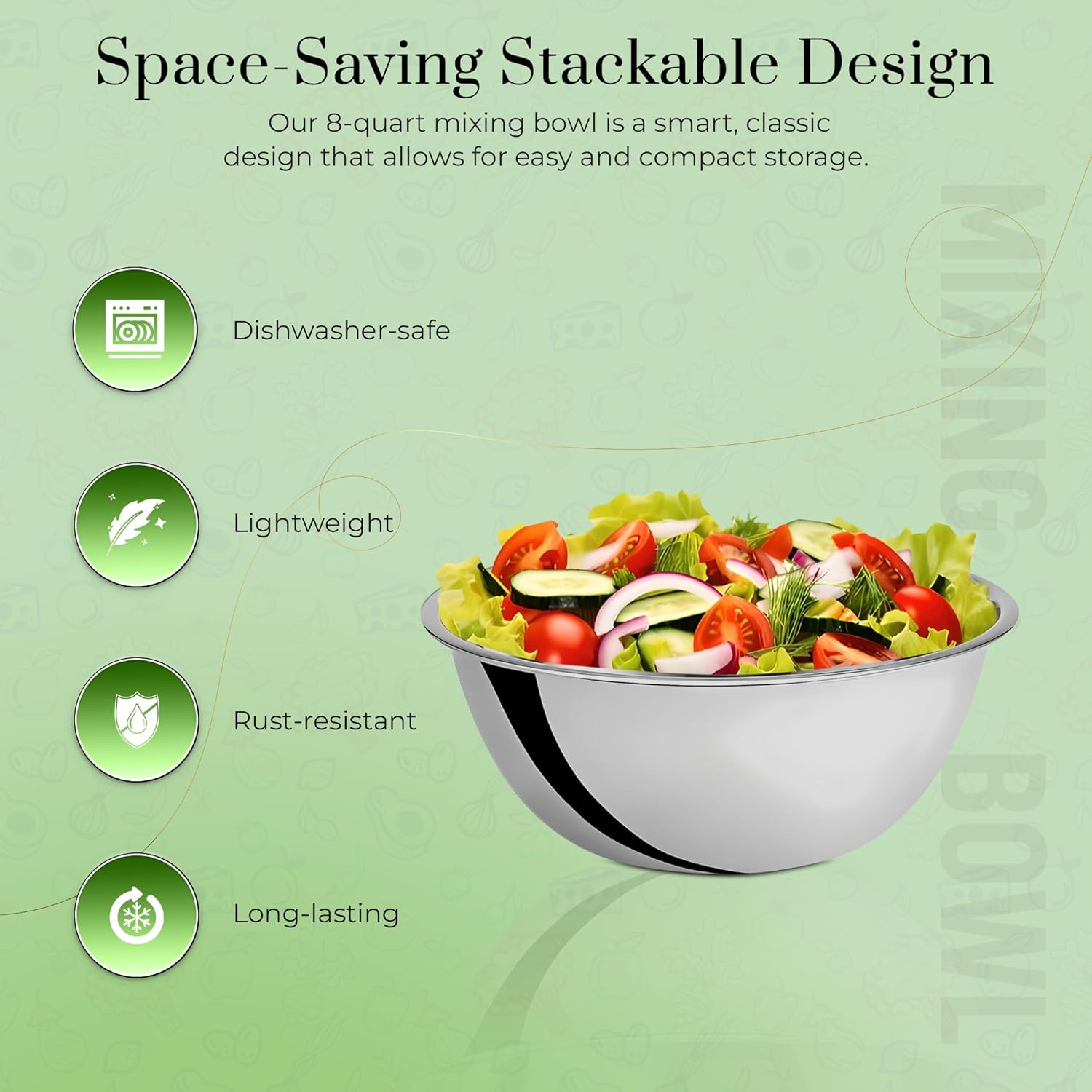 Stainless Steel Mixing Bowls 8 - Commercial Kitchen Images のレビューと価格