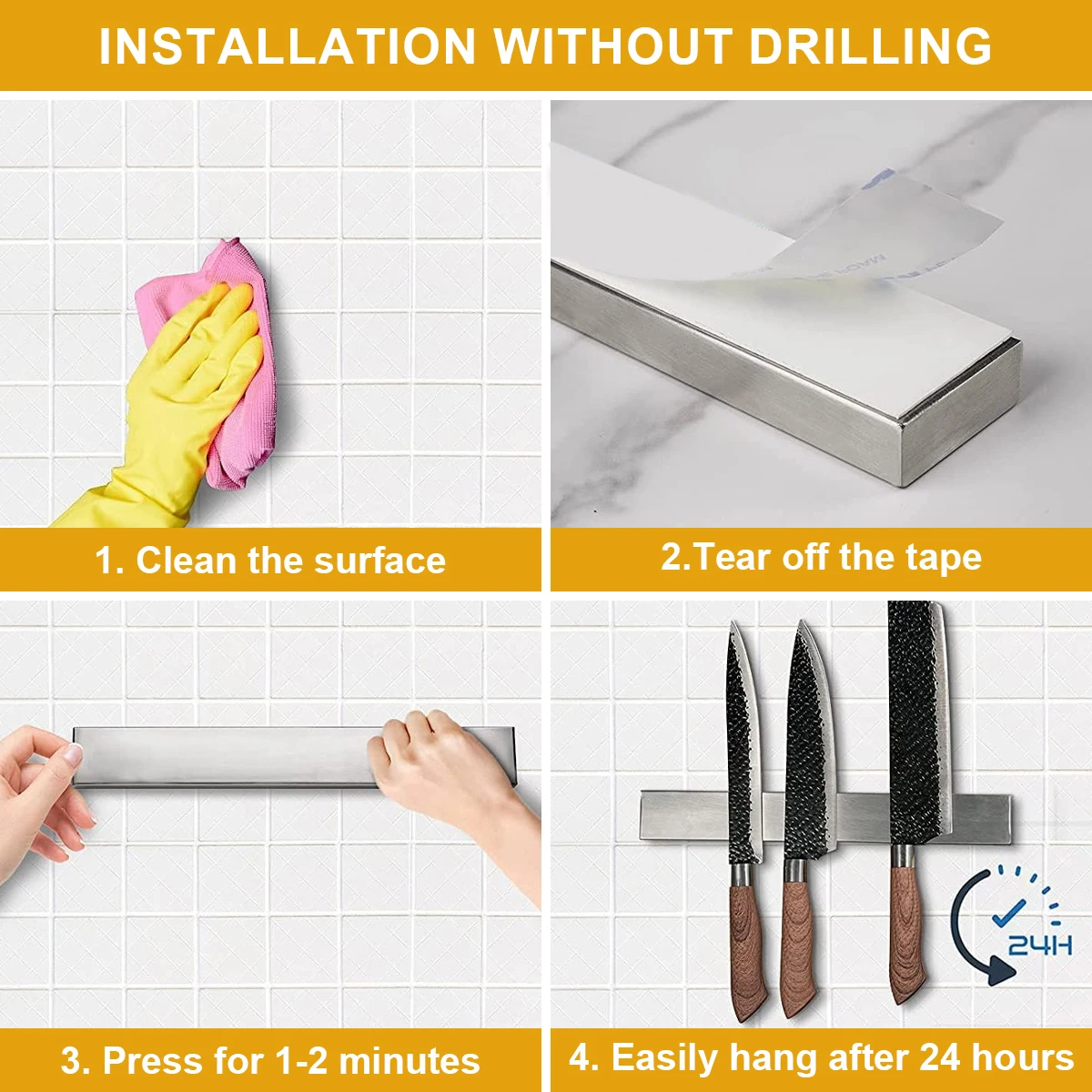 Leeseph Magnetic Knife Holder  - Commercial Kitchen Knife Holder のレビューと価格