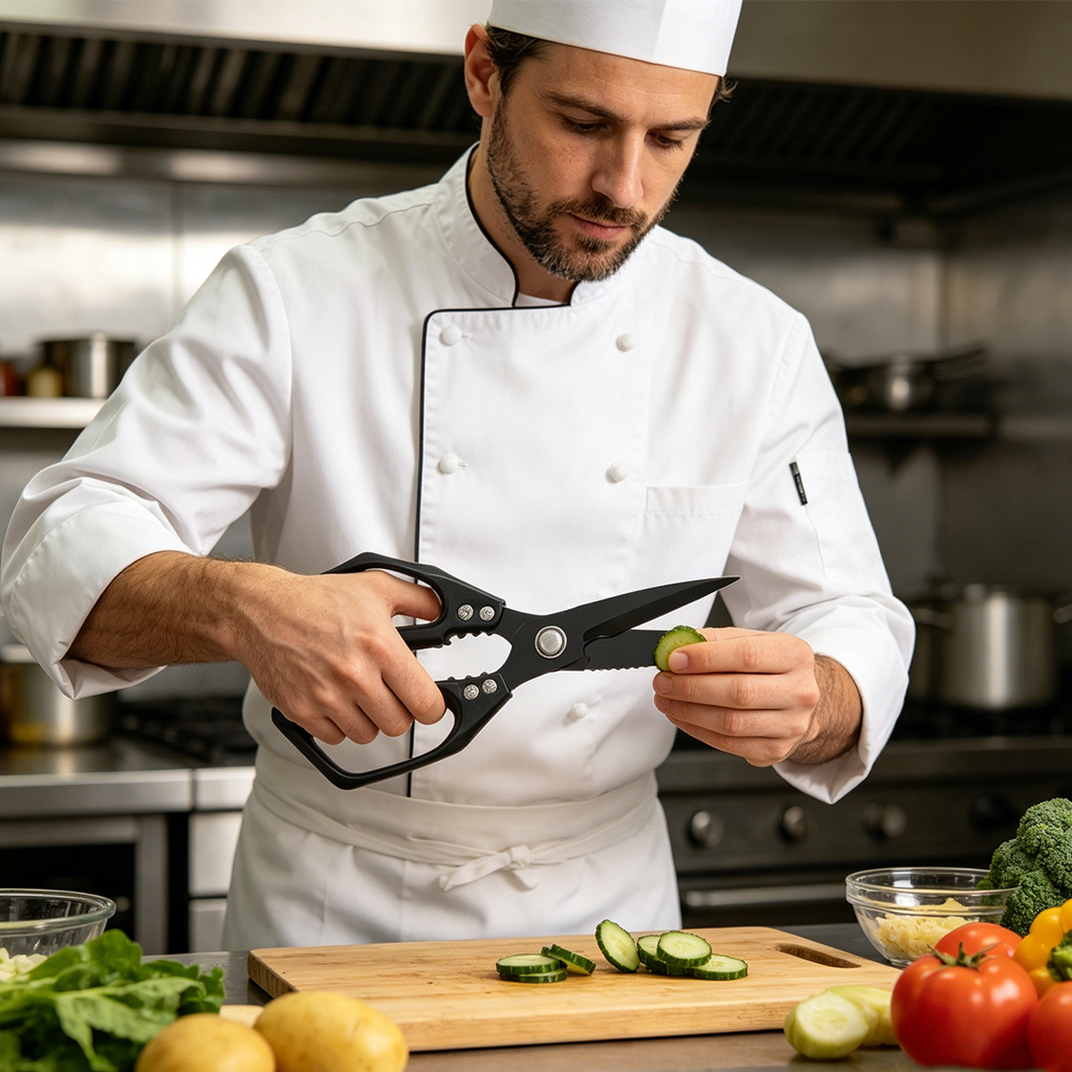 Stainless Steel Kitchen Shears - Commercial Kitchen Equipment のレビューと価格