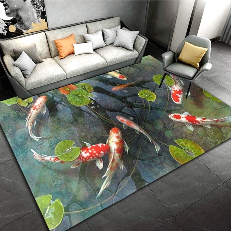 1pc 3D Koi Fish Rug - Non-Slip - Commercial Kitchen Mats Anti Fatigue のレビューと価格