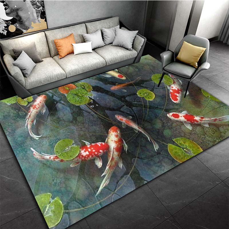 1pc 3D Koi Fish Rug - Non-Slip - Commercial Kitchen Mats Anti Fatigue のレビューと価格