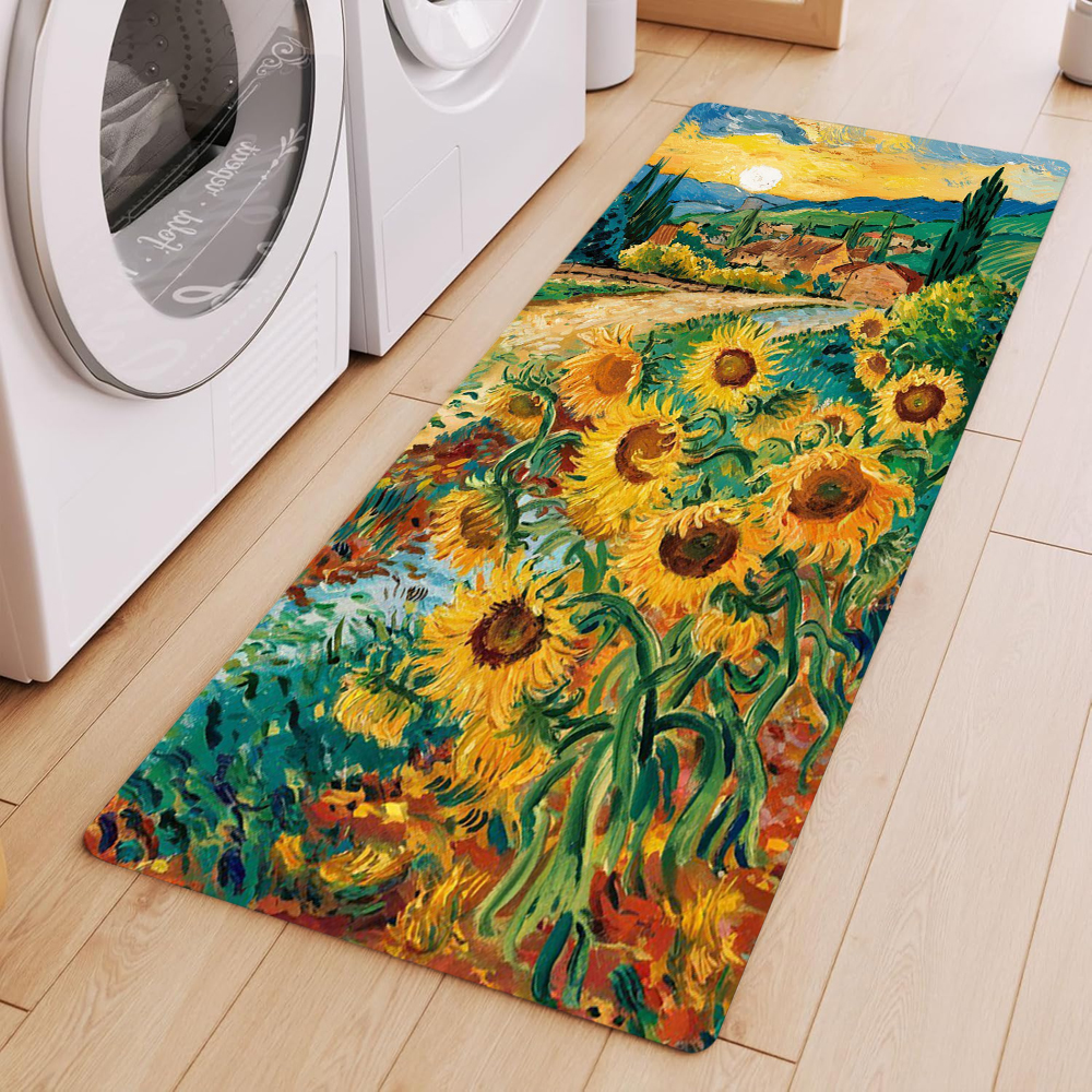 Van Gogh Style Sunflower Oil P - Commercial Kitchen Mats Anti Fatigue のレビューと価格