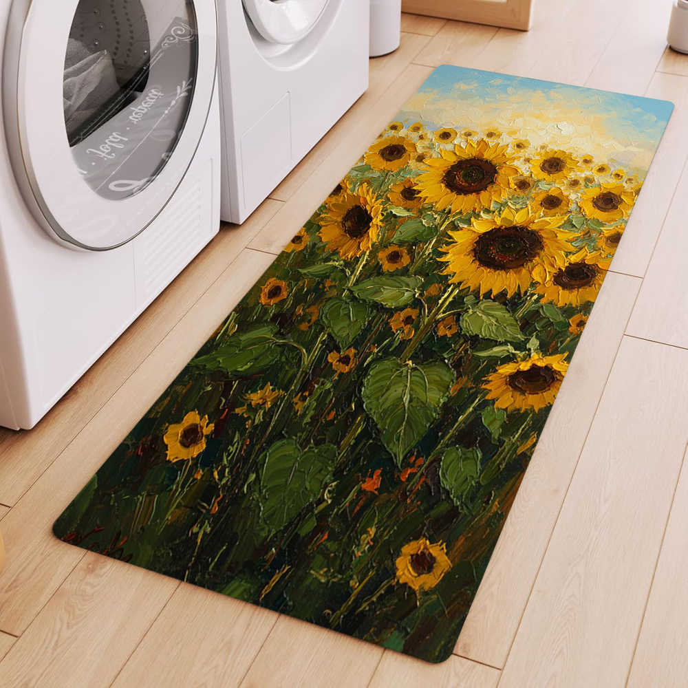 Van Gogh Style Sunflower Oil P - Commercial Kitchen Mats Anti Fatigue のレビューと価格